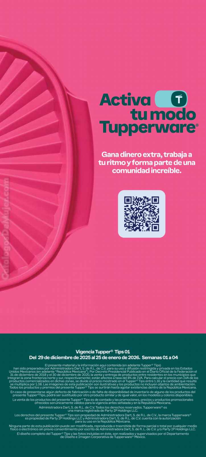 Catálogo TUPPERWARE - Campaña 1 (Enero 2026) - Online + PDF. [mx-catálogos]